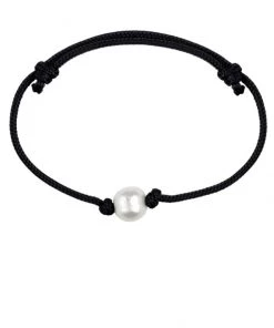 She She Boutique Kris Nations Freshwater Pearl Cord Bracelet - Black