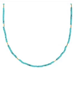 She She Boutique JEWELRY Kris Nations Petite Gemstone Heishi Necklace - Turquoise