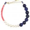 She She Boutique Kris Nations Color Block Bracelet - Pink/Pearl/Blue Lapis JEWELRY