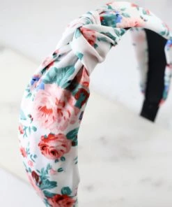 She She Boutique Floral Headband - White ACCESSORIES