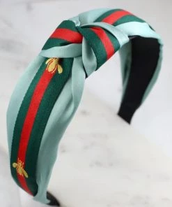 She She Boutique ACCESSORIES Bee Top Knot Headband- Dusty Mint