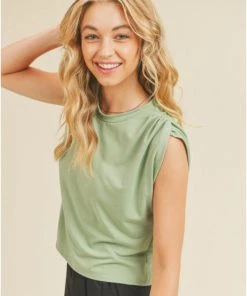 She She Boutique Dreamland Tee - Sage