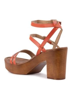 She She Boutique Seychelles Double Dip Sandal - Orange SHOES