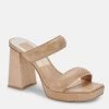 She She Boutique SHOES Dolce Vita Atlas Heels - Taupe Embossed