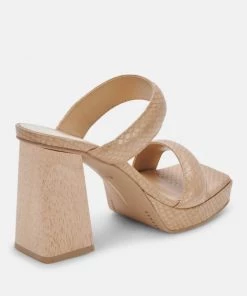 She She Boutique SHOES Dolce Vita Atlas Heels - Taupe Embossed