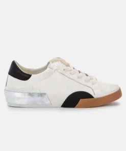 SHOES Dolce Vita Zina Sneakers- White Black Leather