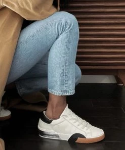SHOES Dolce Vita Zina Sneakers- White Black Leather
