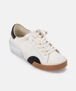 SHOES Dolce Vita Zina Sneakers- White Black Leather