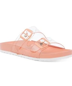 She She Boutique DV By Dolce Vita See Thru Slide Sandal - Periwinkle OR Coral