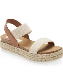 She She Boutique SHOES Steve Madden Jaklin Platform Espadrille Sandals - Black OR Natural Multi