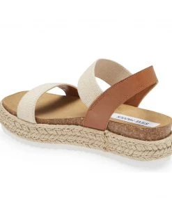 She She Boutique SHOES Steve Madden Jaklin Platform Espadrille Sandals - Black OR Natural Multi