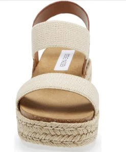 She She Boutique SHOES Steve Madden Jaklin Platform Espadrille Sandals - Black OR Natural Multi