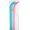 She She Boutique Wine Bottle Straws, Set Of 4 - Multi Color