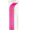 She She Boutique Wine Bottle Straws, Set Of 4 - Bright Pink