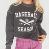 She She Boutique CLOTHING Baseball Season Pullover - Grey
