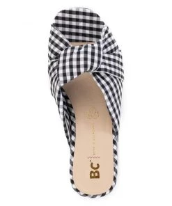 She She Boutique BC Footwear Don't Get It Twisted Platform Sandal - Black/White Gingham 9 She She Boutique BC Footwear Don't Get It Twisted Platform Sandal - Black/White Gingham