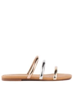 She She Boutique BC Footwear Side Hustle Sandal - Metallic OR Pastel Multi SHOES