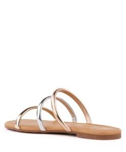 She She Boutique BC Footwear Side Hustle Sandal - Metallic OR Pastel Multi SHOES