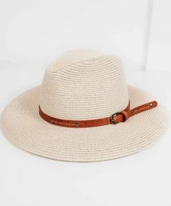 She She Boutique Grayson Packable Sun Hat - Cream ACCESSORIES