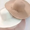 She She Boutique ACCESSORIES Floppy Straw Hat - Ivory