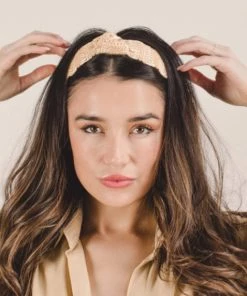 She She Boutique Raffia Headband - Black, Ivory, Mauve OR Yellow
