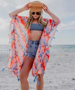 She She Boutique Swim Suit Cover Up - Daisy Stripe