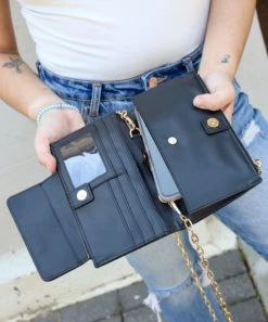 She She Boutique HANDBAGS Sanford Wallet Crossbody - Black