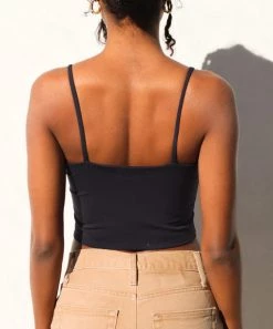 She She Boutique Double Layer Crop Cami - Black OR Light Nude CLOTHING 9 She She Boutique Double Layer Crop Cami - Black OR Light Nude CLOTHING