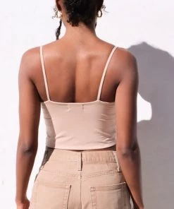 She She Boutique Double Layer Crop Cami - Black OR Light Nude CLOTHING 11 She She Boutique Double Layer Crop Cami - Black OR Light Nude CLOTHING