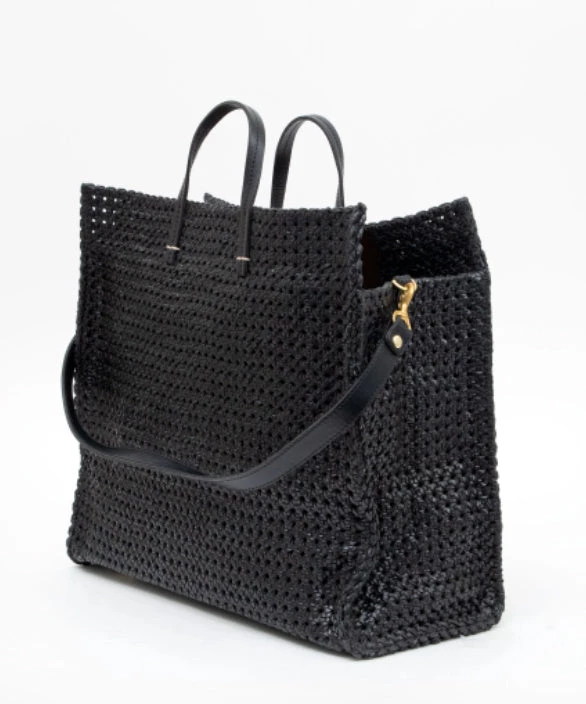 She She Boutique Clare V. Simple Tote - Black Rattan HANDBAGS 4 She She Boutique Clare V. Simple Tote - Black Rattan HANDBAGS