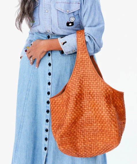 She She Boutique HANDBAGS Clare V. Bando Bag - Natural Woven Checker 3 She She Boutique HANDBAGS Clare V. Bando Bag - Natural Woven Checker