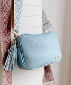 She She Boutique Willow Camera Crossbody Bag - Light Blue HANDBAGS