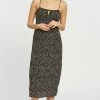 She She Boutique Yola Midi Dress - Black Dotted Daisy CLOTHING