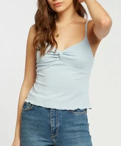 She She Boutique Enid Top - Clear Sky CLOTHING