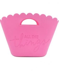 She She Boutique All The Things Jelly Tote - Pink ACCESSORIES