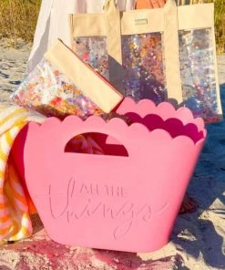 She She Boutique All The Things Jelly Tote - Pink ACCESSORIES