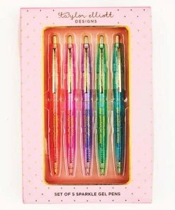 She She Boutique GIFTS Sparkle Gel Ink Pen Set, 5 Pens