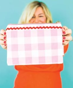 She She Boutique Pom Pom Pouch - Red + Pink GIFTS