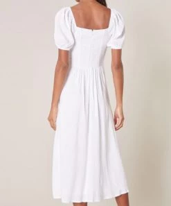 She She Boutique Alessi Midi Dress - White CLOTHING