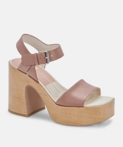 She She Boutique Dolce Vita Wallis Heels - Cafe Leather