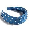 She She Boutique Pearl Wide Headband - Blue
