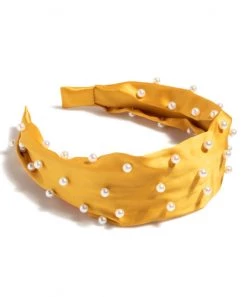 She She Boutique ACCESSORIES Pearl Headband - Yellow