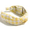 She She Boutique Knotted Gingham Headband - Yellow 1 She She Boutique Knotted Gingham Headband - Yellow