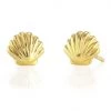 She She Boutique Kris Nations Seashell Stud Earrings - Gold