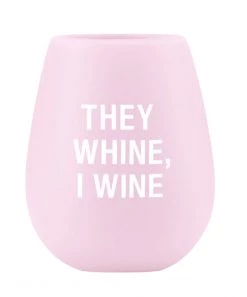 She She Boutique Stemless Silicone Wine Glass - They Whine, I Wine