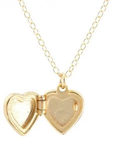 She She Boutique JEWELRY Kris Nations Heart Locket Enamel Necklace - White, Pink OR Turquoise