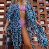 She She Boutique Swim Suit Cover Up - Blue Leopard CLOTHING