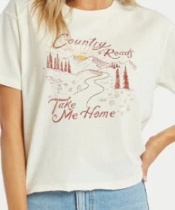 She She Boutique Country Roads Take Me Home Tee - Vintage White CLOTHING