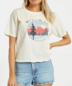 She She Boutique Meet Me At The Lake Graphic Tee - Vintage White