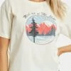 She She Boutique Meet Me At The Lake Graphic Tee - Vintage White